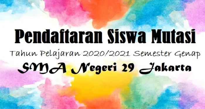 Hasil Seleksi Siswa Mutasi Tahun Pelajaran 2020/2021 Semester Genap